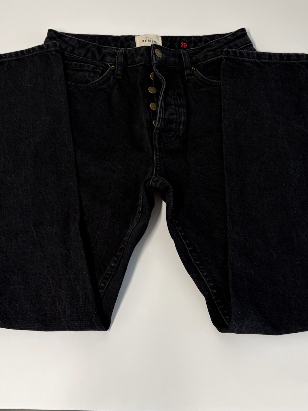 Sezane Brut Sexy Black Staight Leg Jeans